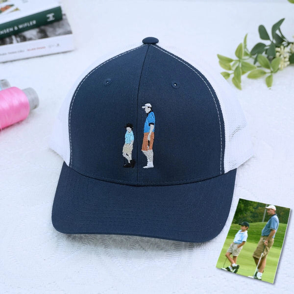 Personalized Photo Snapback Cap with Embroidered Photo - Unique Gift Idea