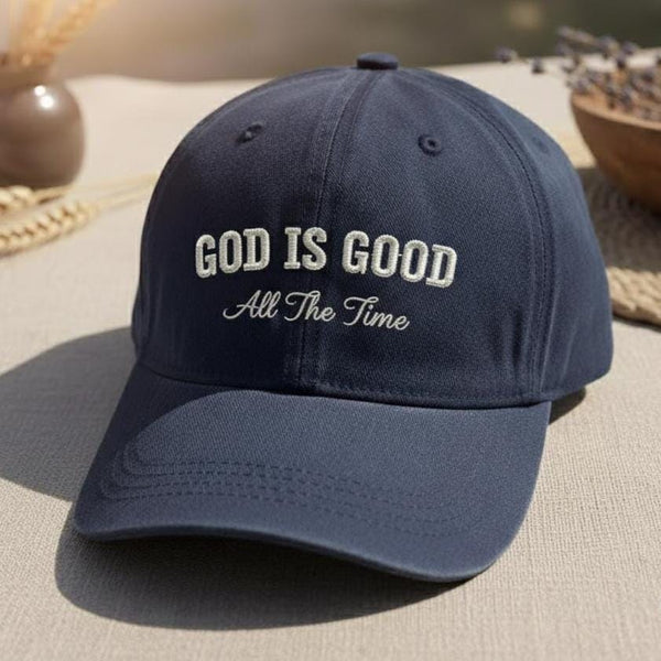 God Is Good Embroidered Cotton Dad Hat, Christian Gift