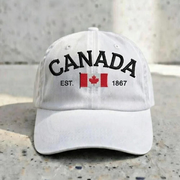Embroidered Canada Flag Dad Hat | Vintage Baseball Cap