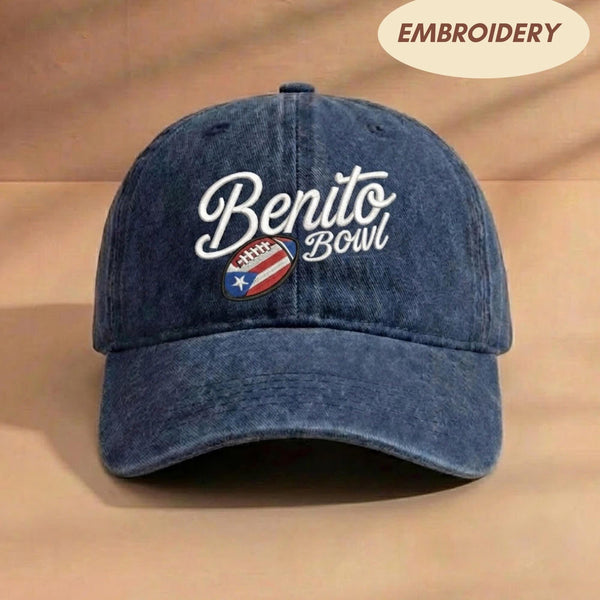 Benito Bowl Embroidered Cap, Puerto Rico Football Hat, Football Gifts