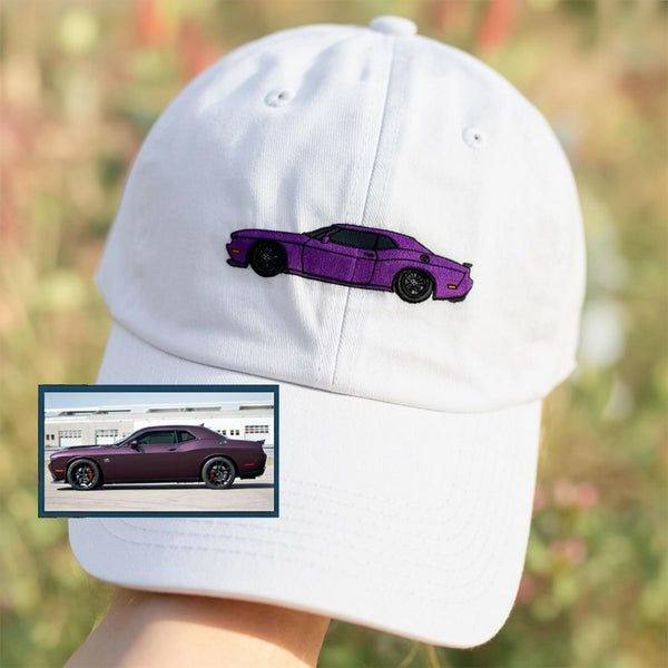 Embroidered Car Photo Baseball Cap – Personalized Gift for Him, Motorbike Custom Cap, Helicopter Embroidered Hat
