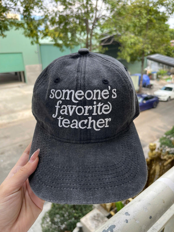 Favorite Teacher Embroidered Hat, Teacher Appreciation Baseball Cap, End of School Year Gift