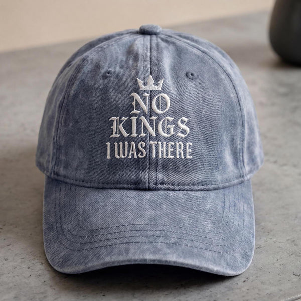Funny Minimalist Embroidered Hat, Vintage Washed Cotton Baseball Cap, Humor Gift