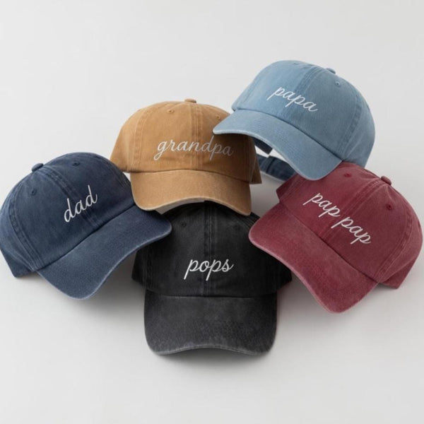 Custom Pops Pap Pap Papa Embroidered Hat, Dad Embroidery Hat, Personalized Father Spirit Icon Cap, Family Name Symbol Hat