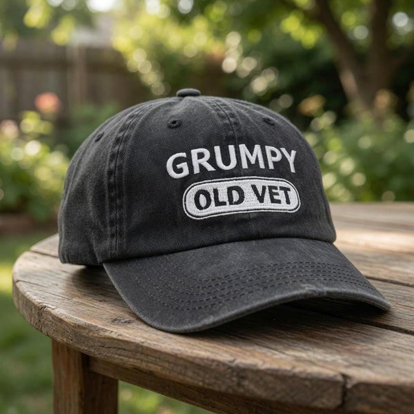 Funny Veteran Embroidered Hat, Vintage Distressed Cotton Dad Cap, Veteran Appreciation Gift