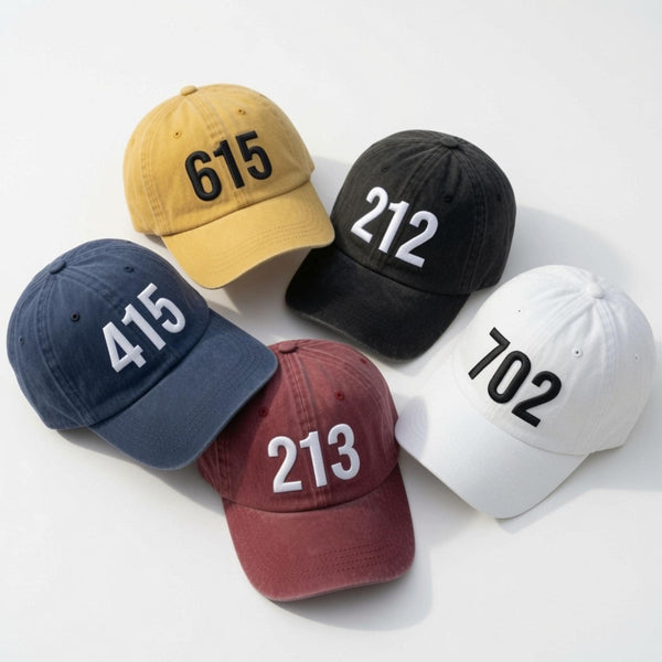 Custom Area Code Embroidered Hat, Area Code Cap, Local Pride Cap, City Gift, Unique Number Cap, Hometown Pride, Summer Hat