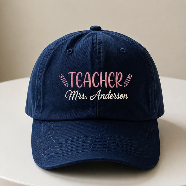 Teacher Life Embroidered Hat, Educator Baseball Cap, Back to School Teacher Gift