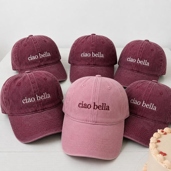 Personalized Bachelorette Party Embroidered Hat, Custom Girls Trip Baseball Cap, Summer Bridal Gift