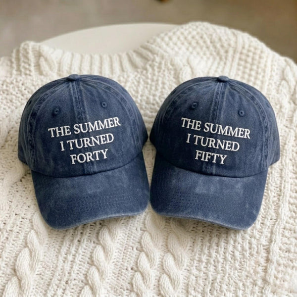 Personalized 40th Birthday Embroidered Hat, Custom Birth Year Baseball Cap, Birthday Gift for Her