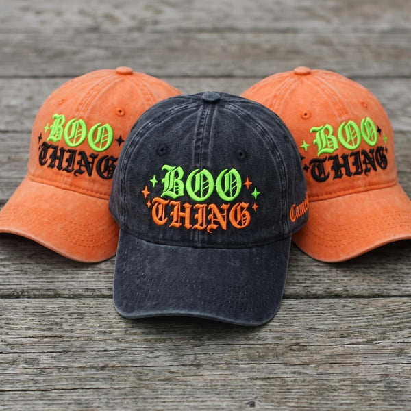 Ghost Couple Embroidered Halloween Hat, Cute Spooky Baseball Cap, Matching Couple Gift