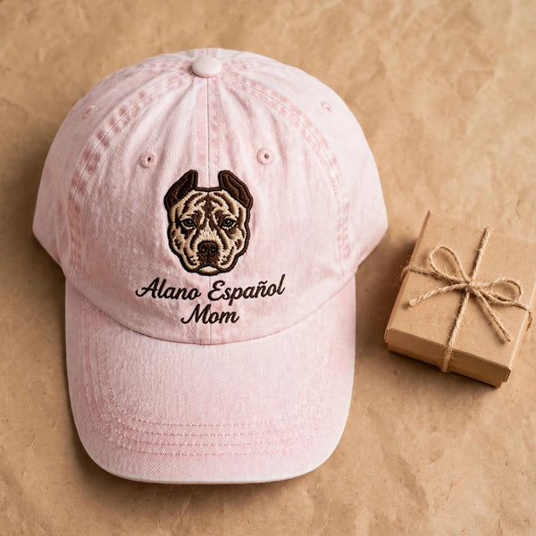 Alano Español Mom Gift, Personalized Spanish Alano Dog Mom Embroidered Cap