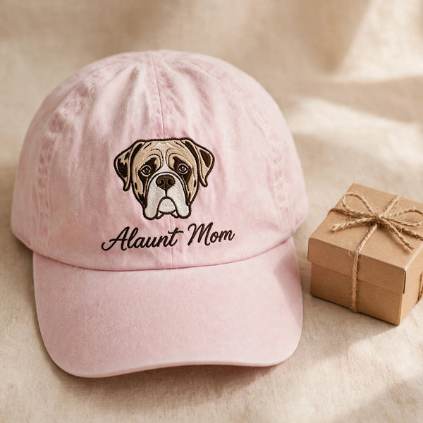 Alaunt Mom Gift, Personalized Ancient War Dog Mom Embroidered Cap for Dog Moms