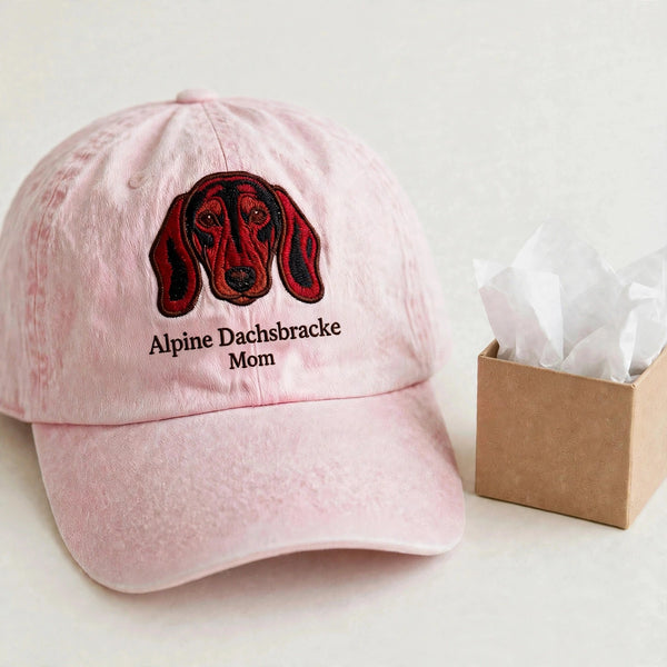 Alpine Dachsbracke Mom embroidered cap gift presentation