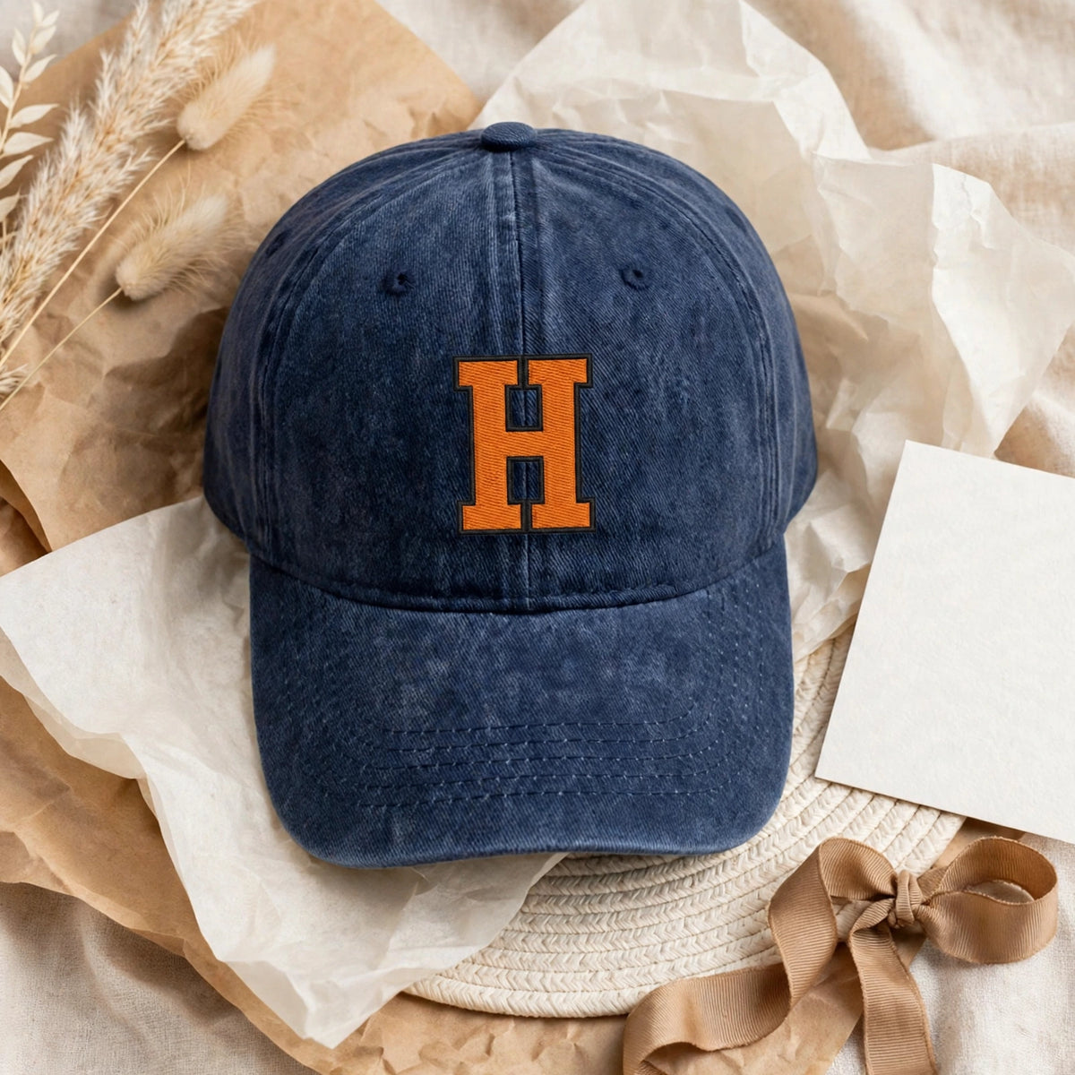 Custom Logo Letter Baseball Embroidered Hat, Personalized Baseball Team Cap, Embroidered Team Hat, College Team Hat, Sports Team Cap