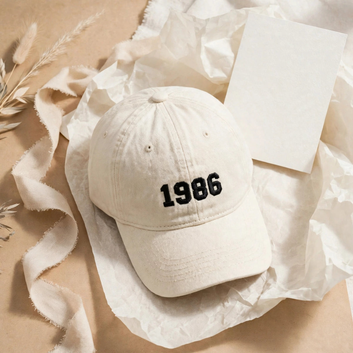 Custom Birth Year Embroidered Hat, Personalized Birthday Gift Cap, Retro Number Milestone Hat, Vintage Year Commemorative Gift Cap