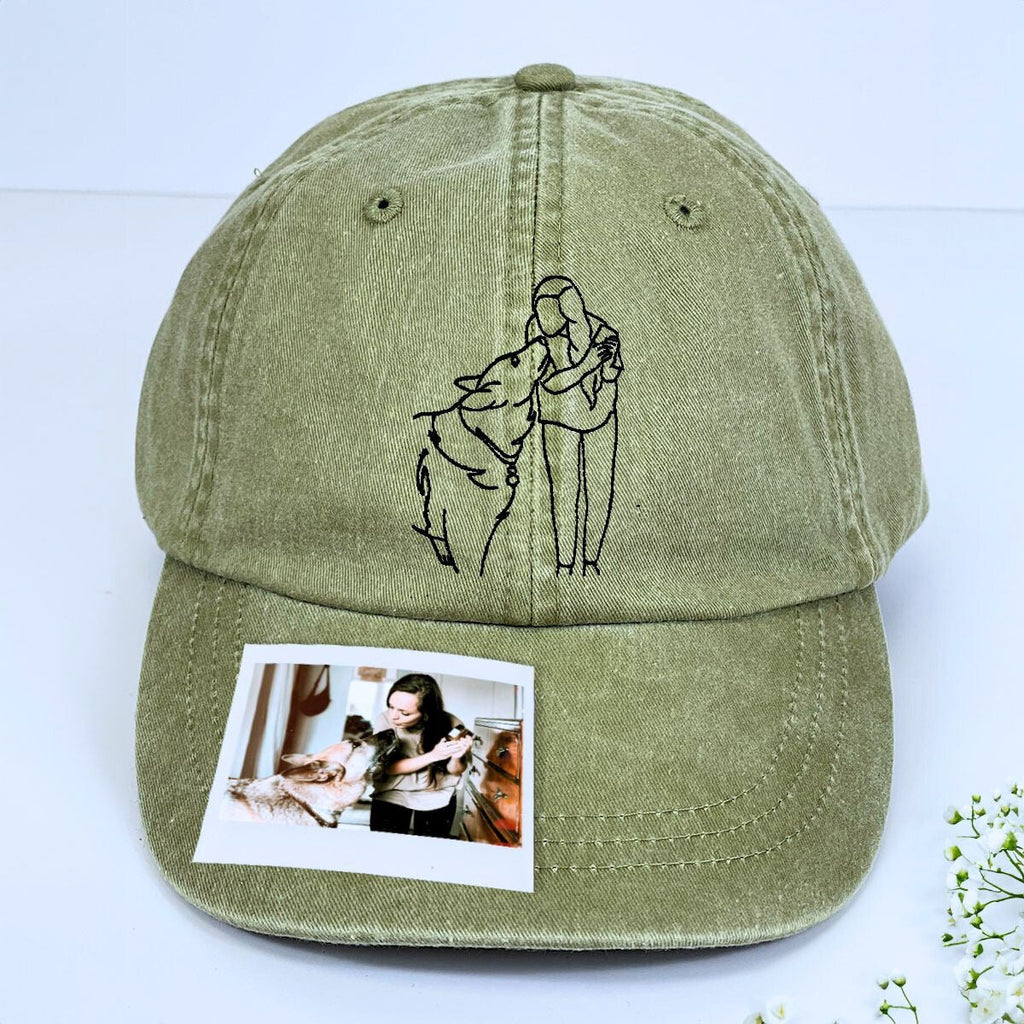 Dog Mom Hat from Photo, Embroidered Gift for Mother's Day