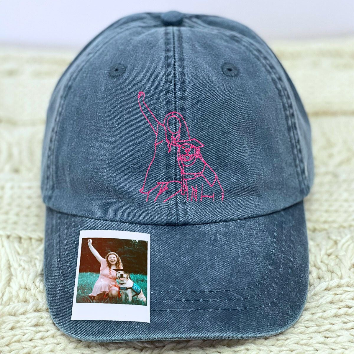 Dog Mom Hat from Photo, Embroidered Gift for Mother's Day