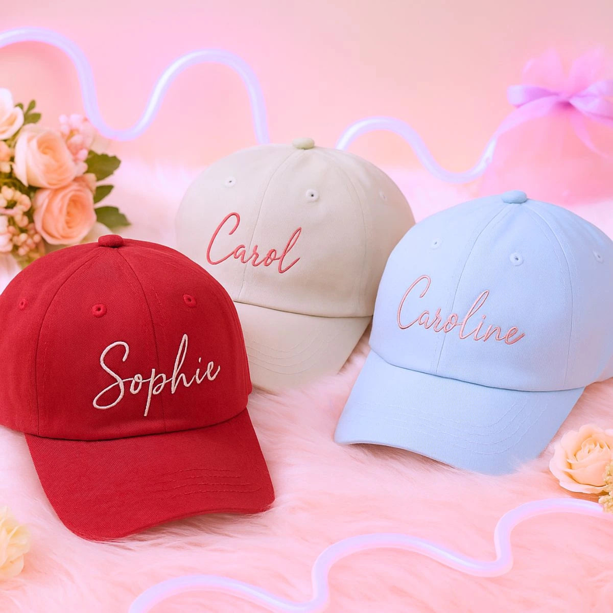 Personalized Bride and Team Bride, Regular Caps, Embroidered Bridesmaid Gifts, Wedding Gift