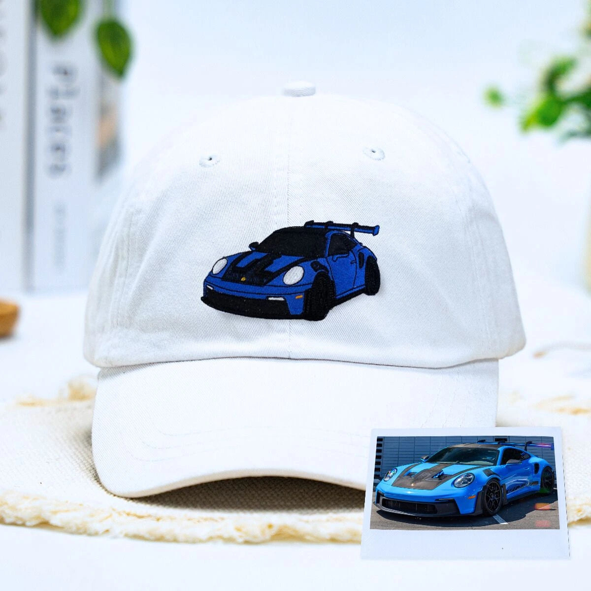 Personalized Car Hat with Custom Embroidered Photo - Unique Car Guy Gift Idea for Father's Day Birthday