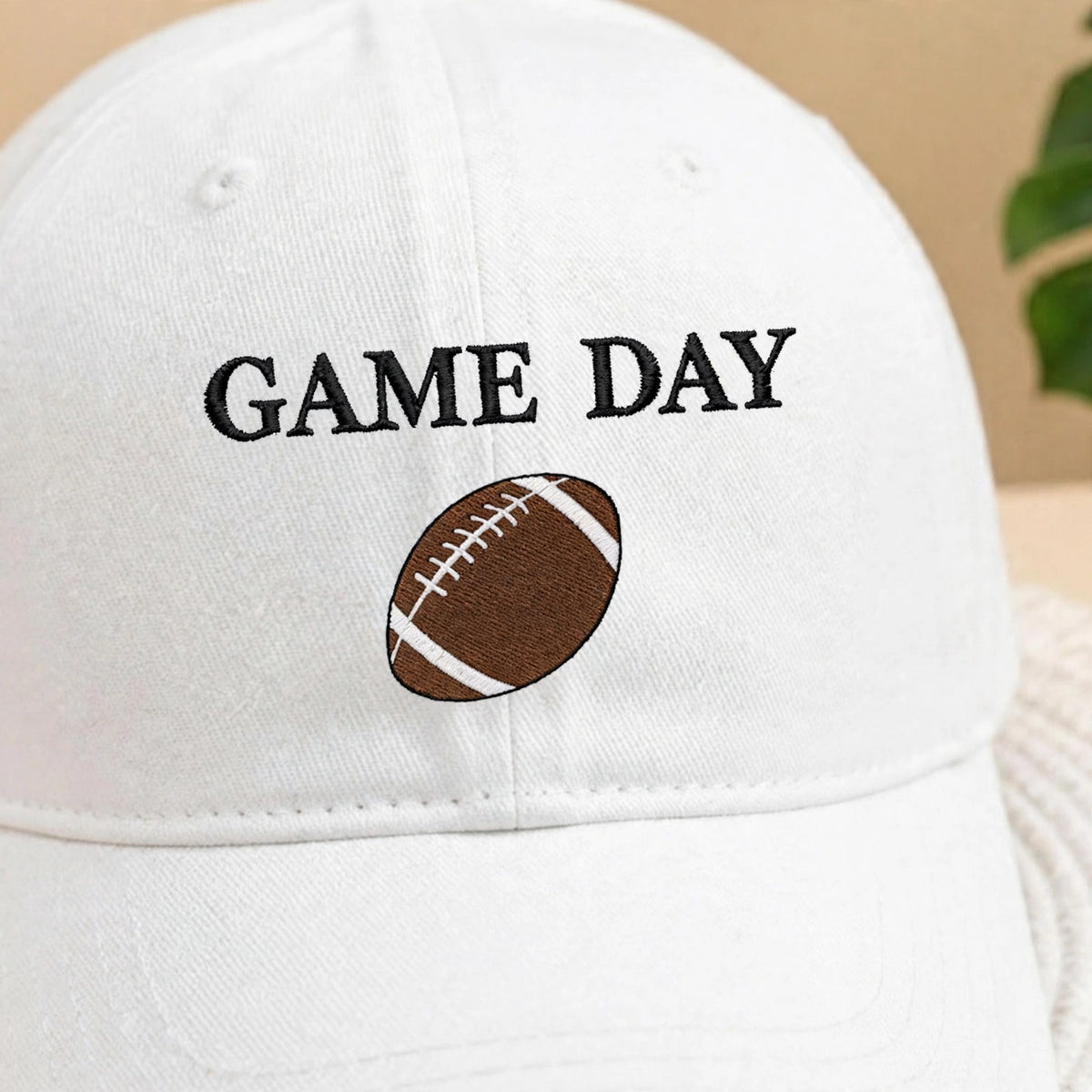 Custom Logo Football Embroidered Baseball Cap, Embroidered Baseball Cap, Sports Team Hat, Personalized Football Fan Gift, Football Hat