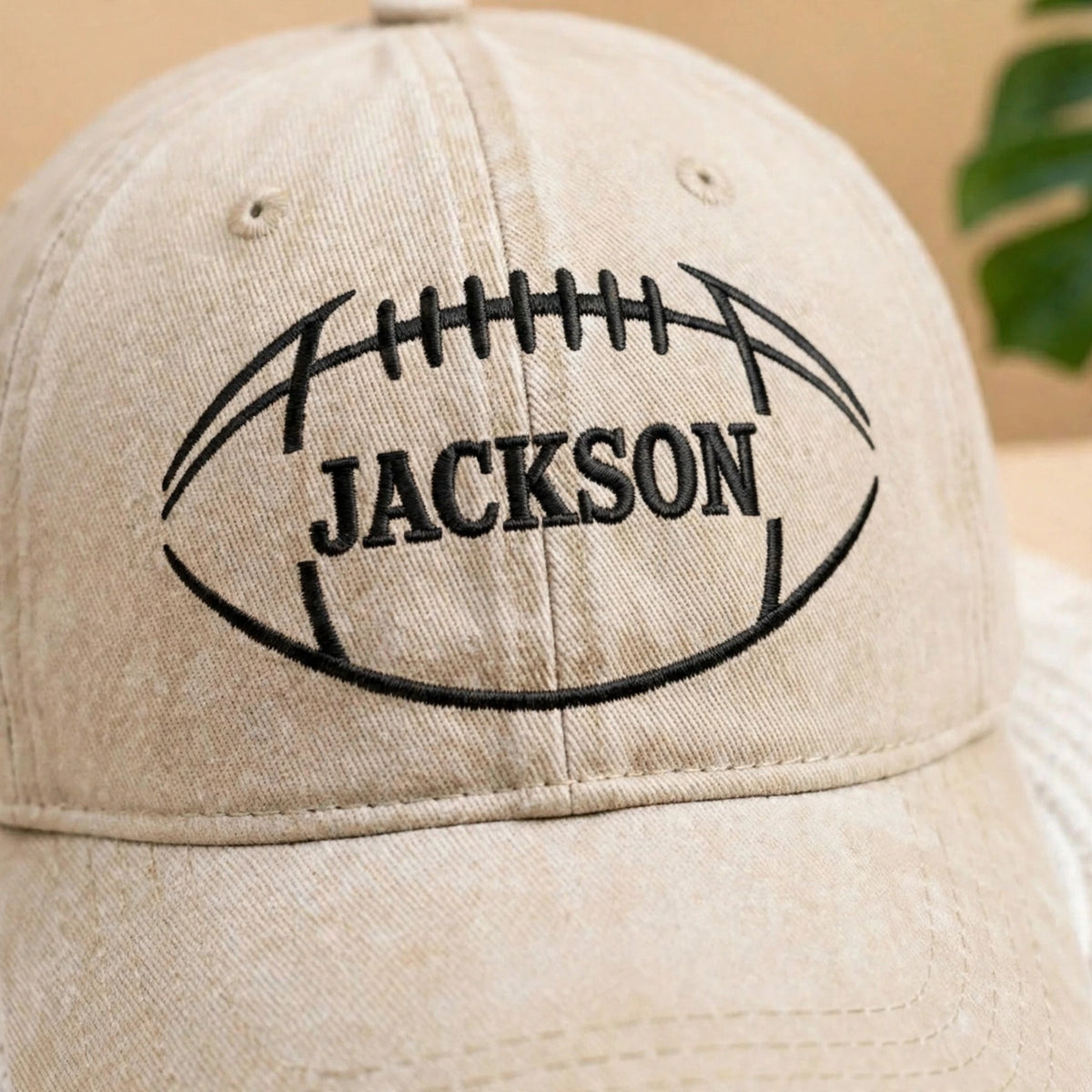 Custom Name Football Embroidered Hat, Personalized Sports Apparel Top, American Football Gift, Game Day Gear, Varsity Football Top