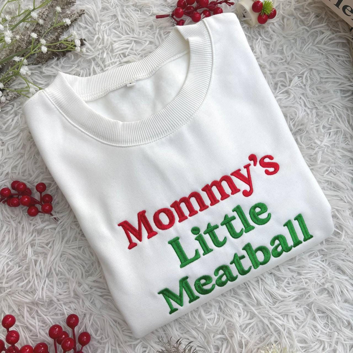 Mommy's Little Meatball Embroidered Shirt, Custom Embroidered Sweatshirt, Proud Italian Sweatshirt, Canal Street Shirt, Funny Nic Meme Shirt