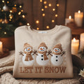 Embroidered Snowman Sweatshirt: Cozy Winter Holiday Crewneck