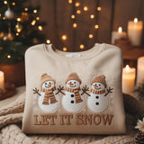 Embroidered Snowman Sweatshirt: Cozy Winter Holiday Crewneck