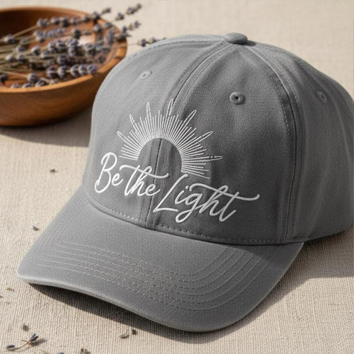 Be The Light Embroidered Cotton Dad Hat, Christian Gift