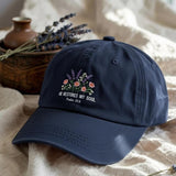 Embroidered Floral Christian Hat, Bible Verse Dad Cap