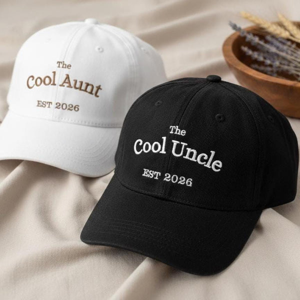 Custom Cool Aunt and Uncle Embroidered Hat, Personalized Aunt Cap with Est Date, Best Auntie Embroidery Dad Hat Gift