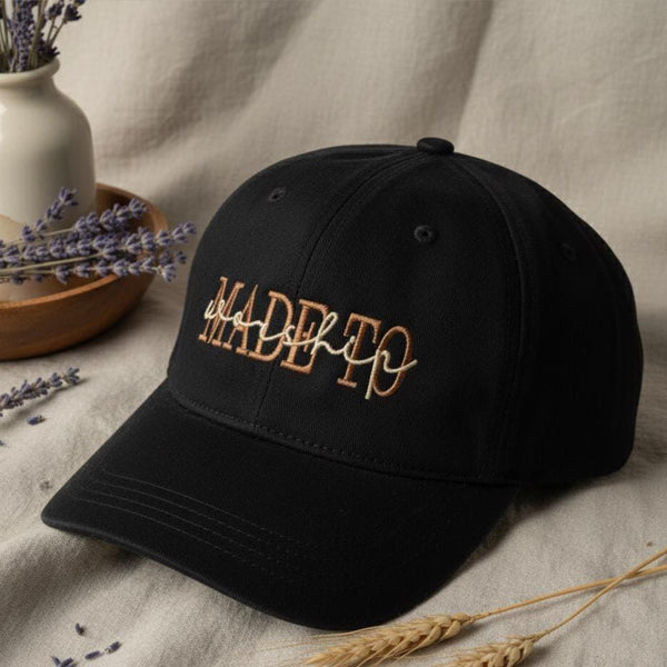 Made to Worship Embroidered Cotton Dad Hat, Christian Gift