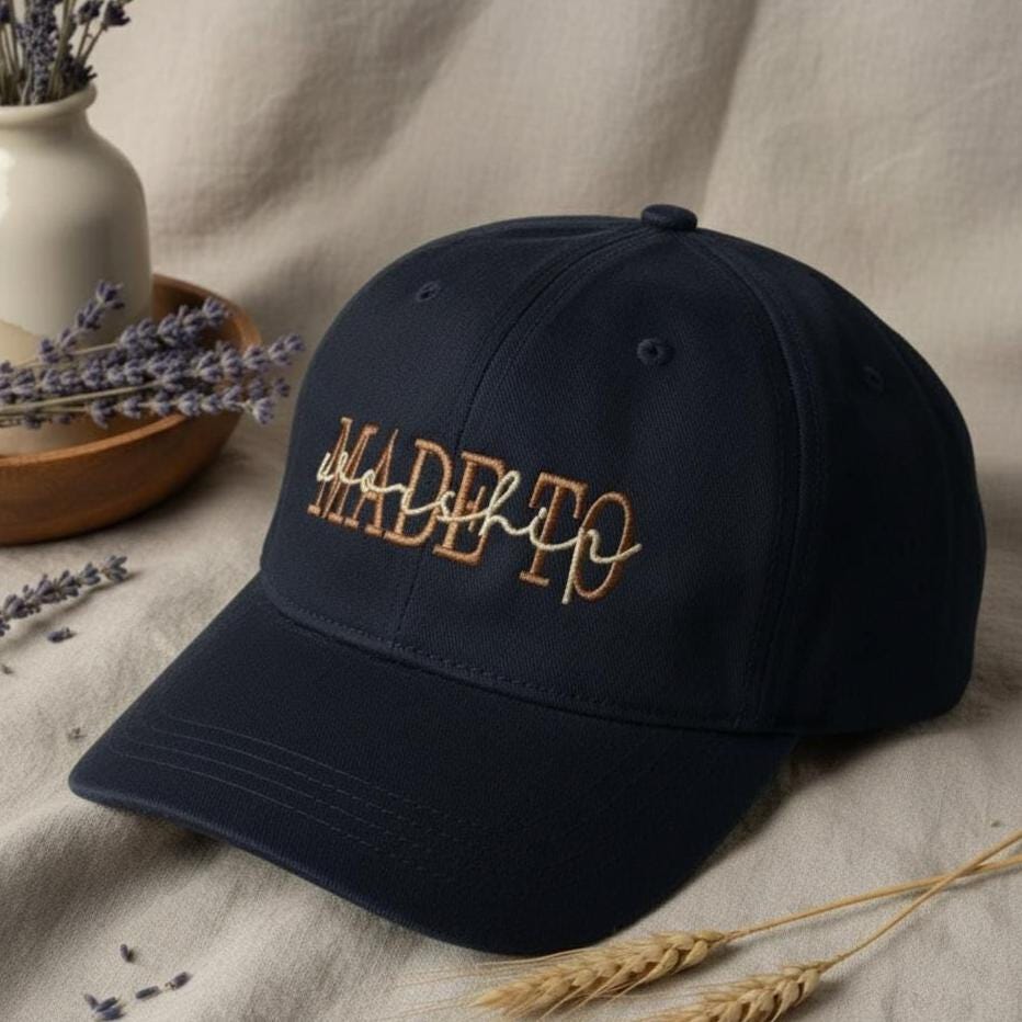 Made to Worship Embroidered Cotton Dad Hat, Christian Gift
