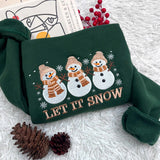 Embroidered Snowman Sweatshirt: Cozy Winter Holiday Crewneck