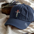 Floral Cross Embroidered Cotton Hat, Custom Christian Gift
