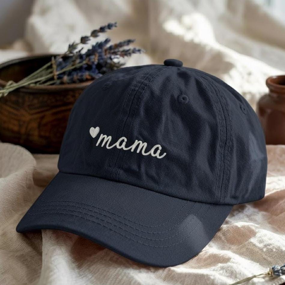 Custom Text Embroidered Cotton Hat, Personalized Minimal Gift