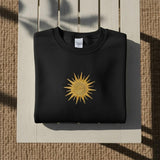 Embroidered Sun Sweatshirt, Minimalist Sunshine Crewneck, Cozy Unisex Embroidered Sweater, Positive Vibes Gift