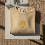 Embroidered Sun Sweatshirt, Minimalist Sunshine Crewneck, Cozy Unisex Embroidered Sweater, Positive Vibes Gift