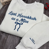 Embroidered Hanukkah Bride Sweatshirt, Jewish Engagement Gift Bride to Be Crewneck