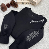 Custom Embroidered Grammy Sweatshirt, Personalized Grandkids Names, Nana Gift