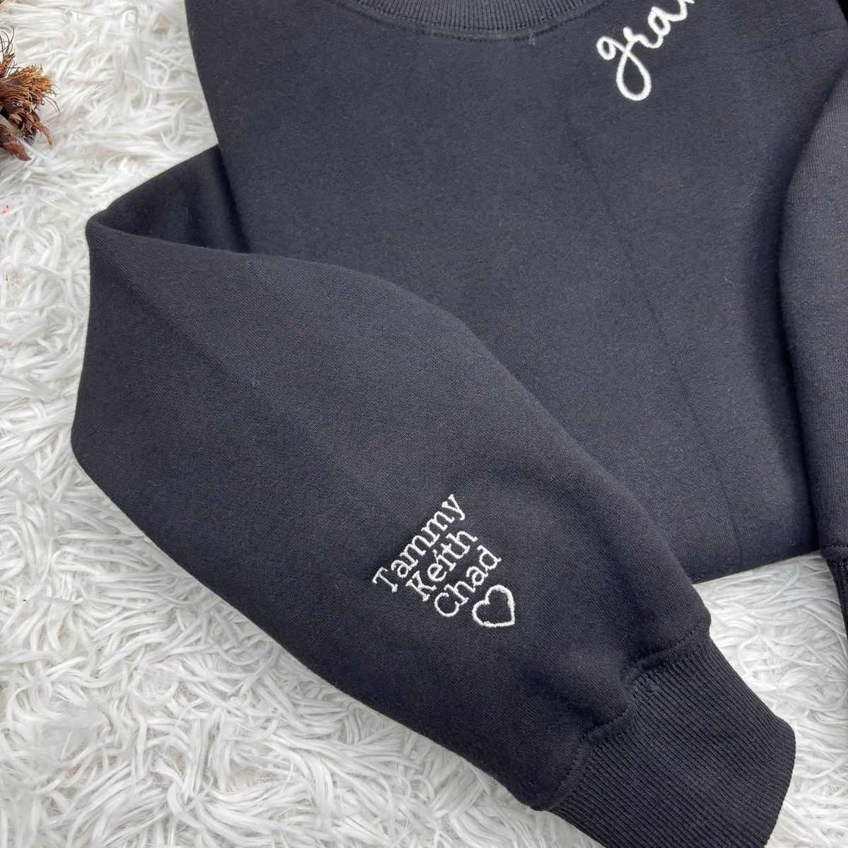 Custom Embroidered Grammy Sweatshirt, Personalized Grandkids Names, Nana Gift
