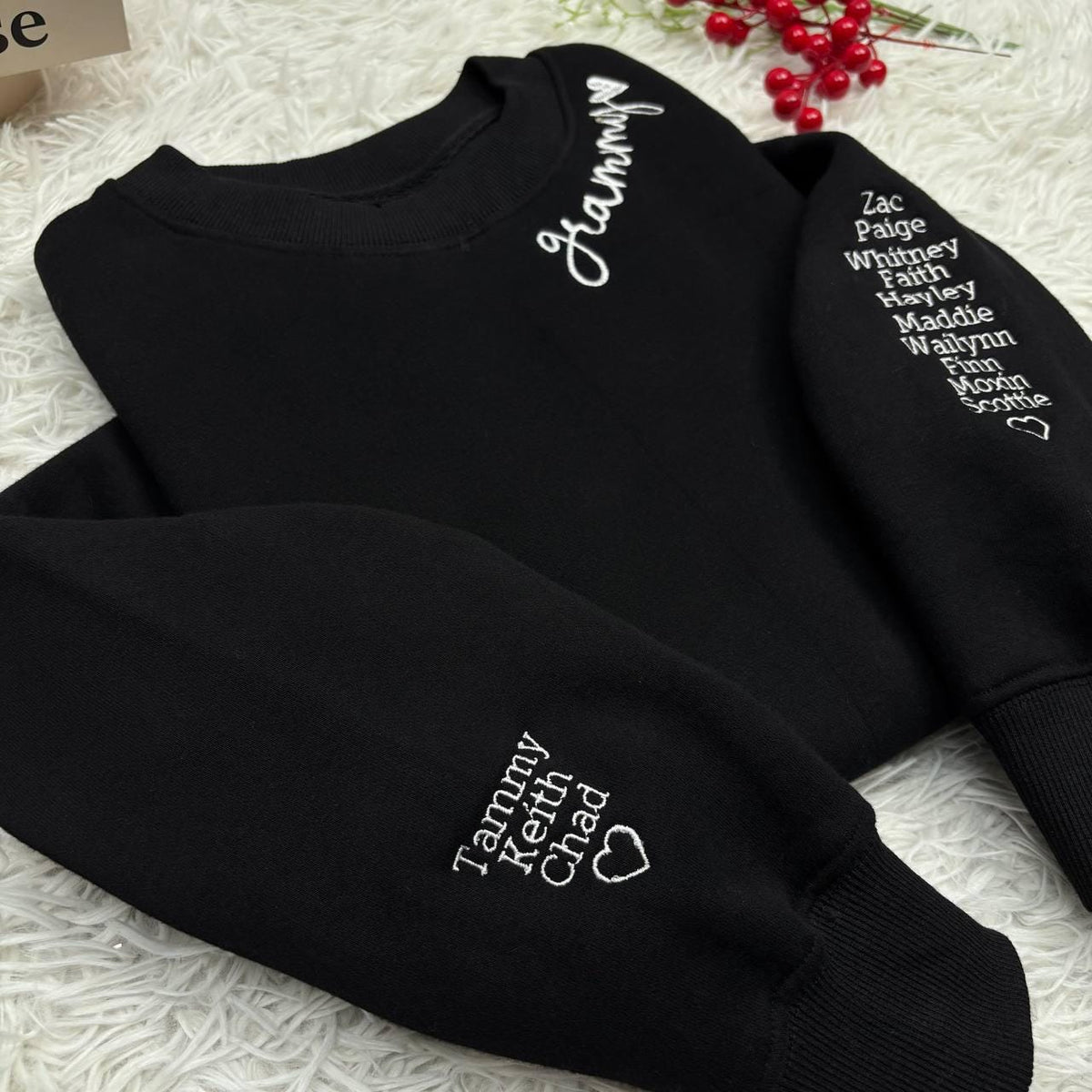 Custom Embroidered Grammy Sweatshirt, Personalized Grandkids Names, Nana Gift