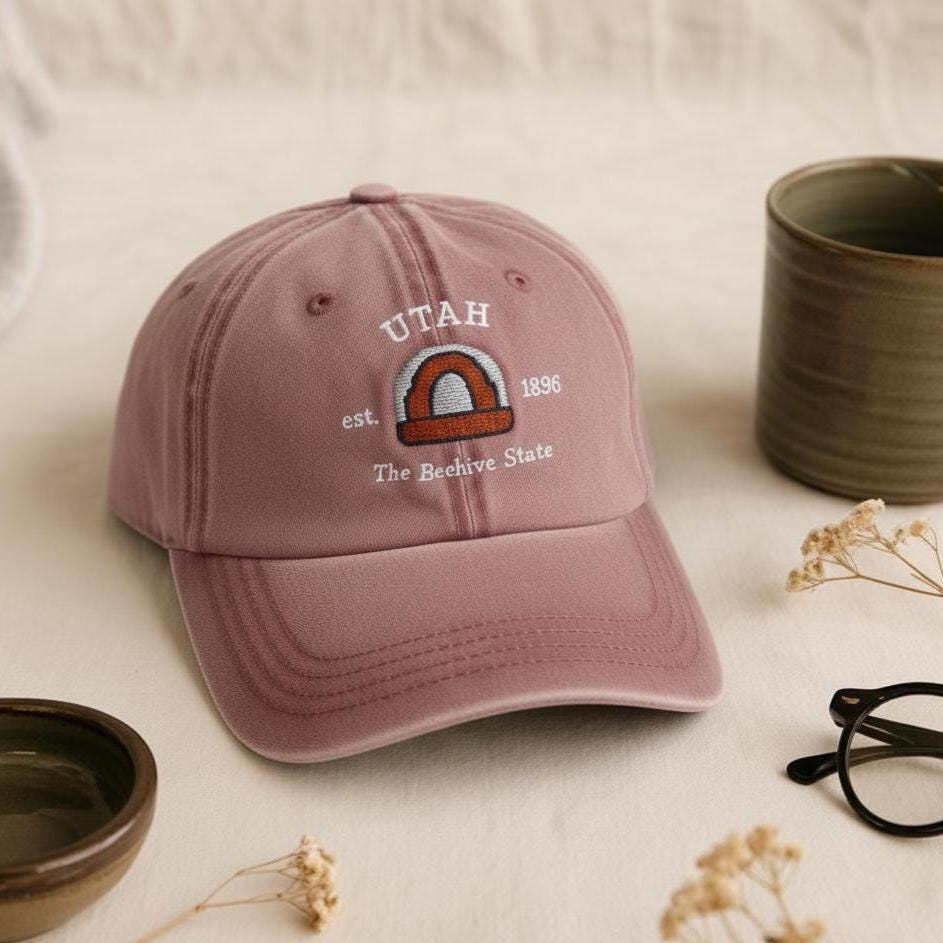Embroidered Utah Cap, State Souvenir Hat