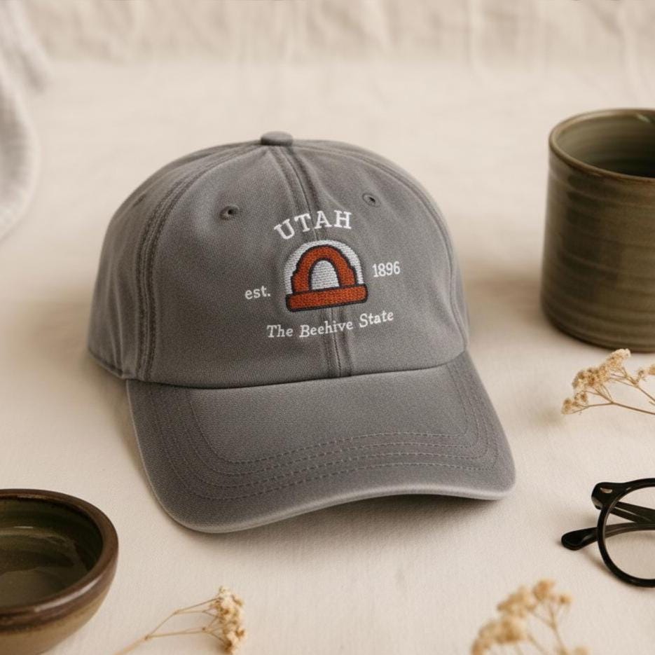 Embroidered Utah Cap, State Souvenir Hat