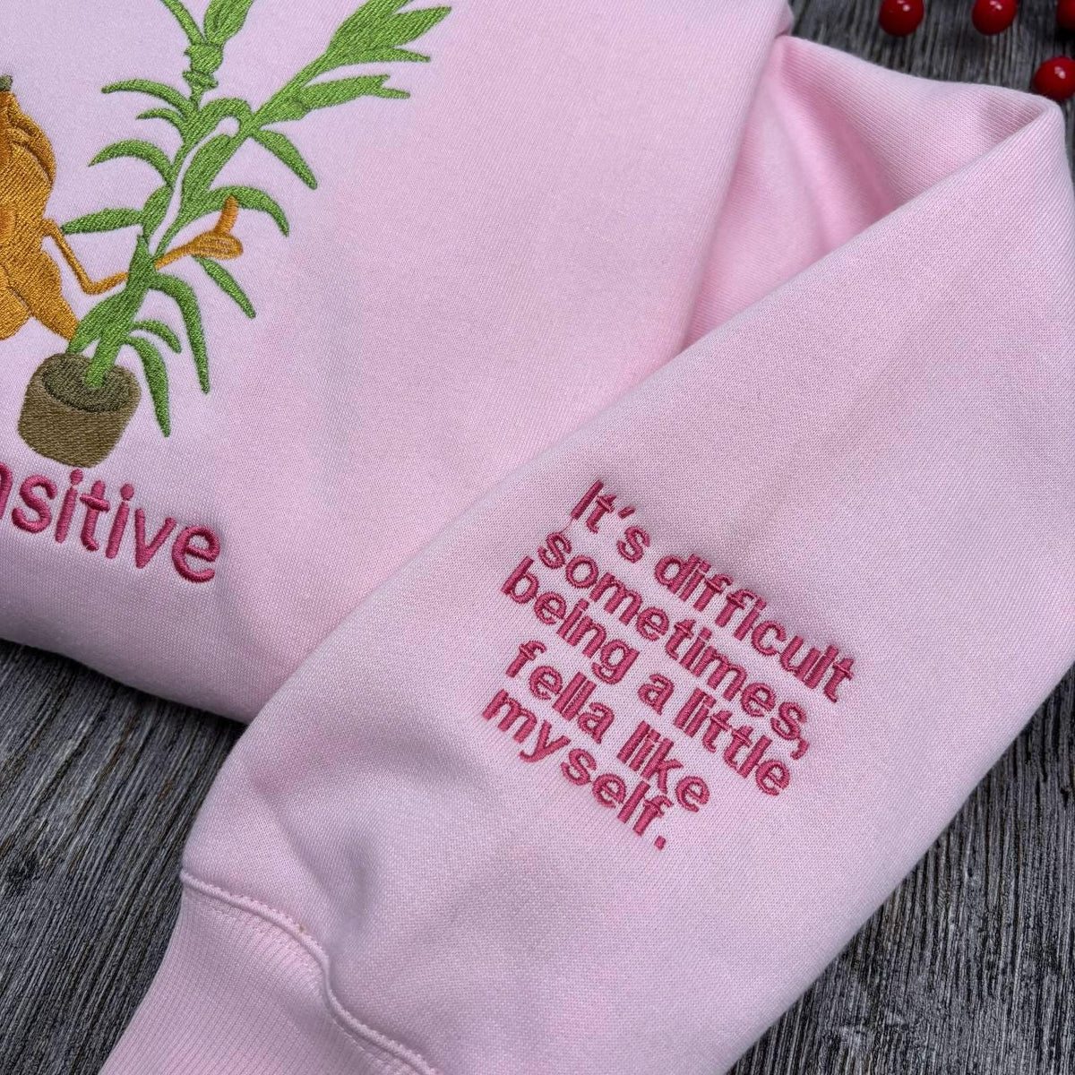 Marcus The Worm Embroidered Sweatshirt, Funny Im Sensitive Brain Rot Crewneck