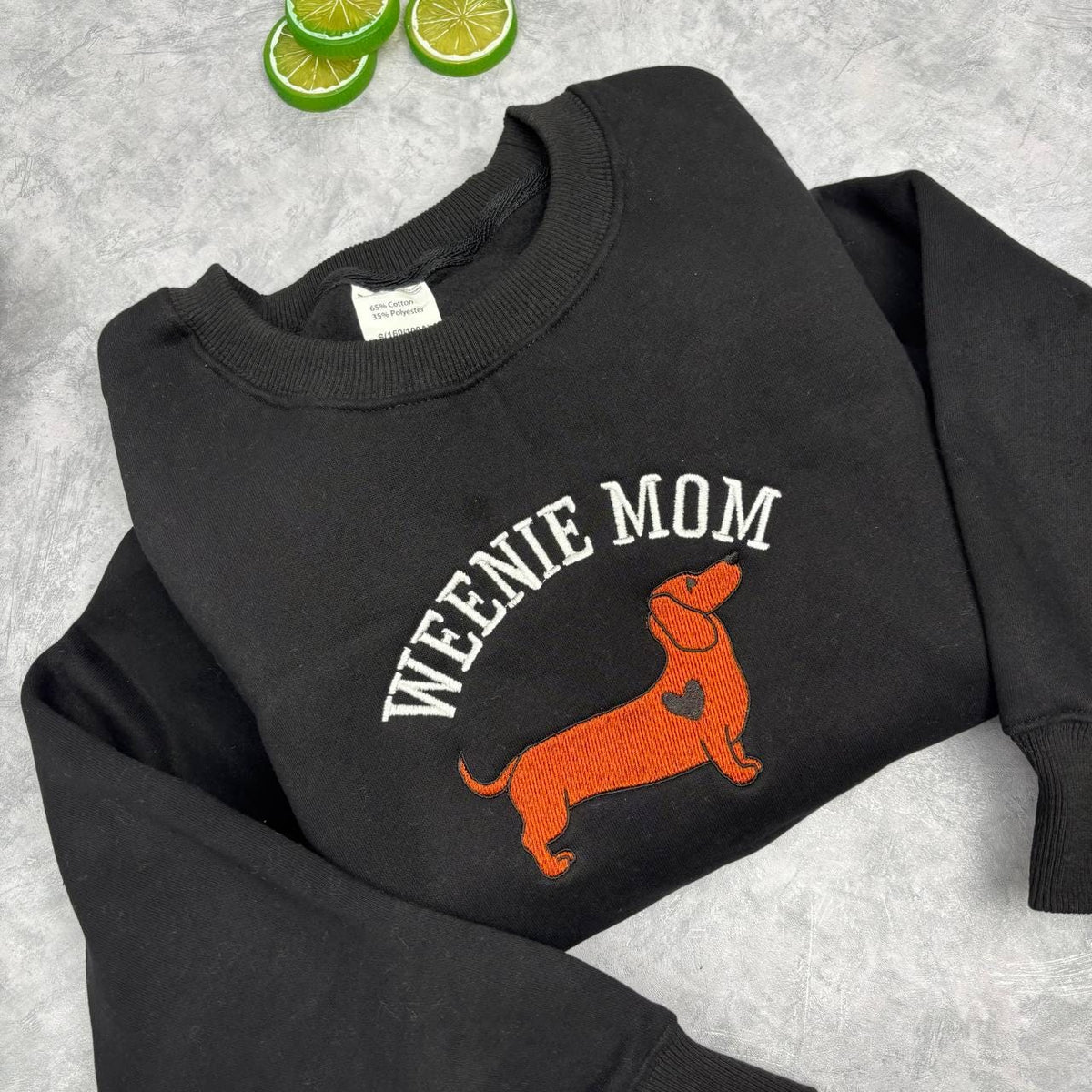 Embroidered Dachshund Sweatshirt, Weenie Mom Crewneck Shirt, Gift for Dachshund Lovers , Funny Dachshund Owner Gift, Wiener Dog Mom Shirt
