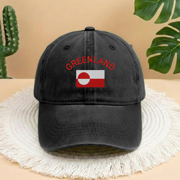 Greenland Embroidered Baseball Cap, Trendy Political Statement Sun Hat, Greenland Gift, Greenland Hat, Greenland Support