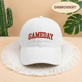 Gameday Embroidered Hat, Vintage Football Baseball Cap, Sports Fan Apparel, Retro Gameday Top, College Sunday Sports Gift