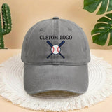 Custom Logo Baseball Embroidered Hat, Personalized Baseball Team Cap, Embroidered Team Hat, College Team Hat, Sports Team Cap, Game Day Hat
