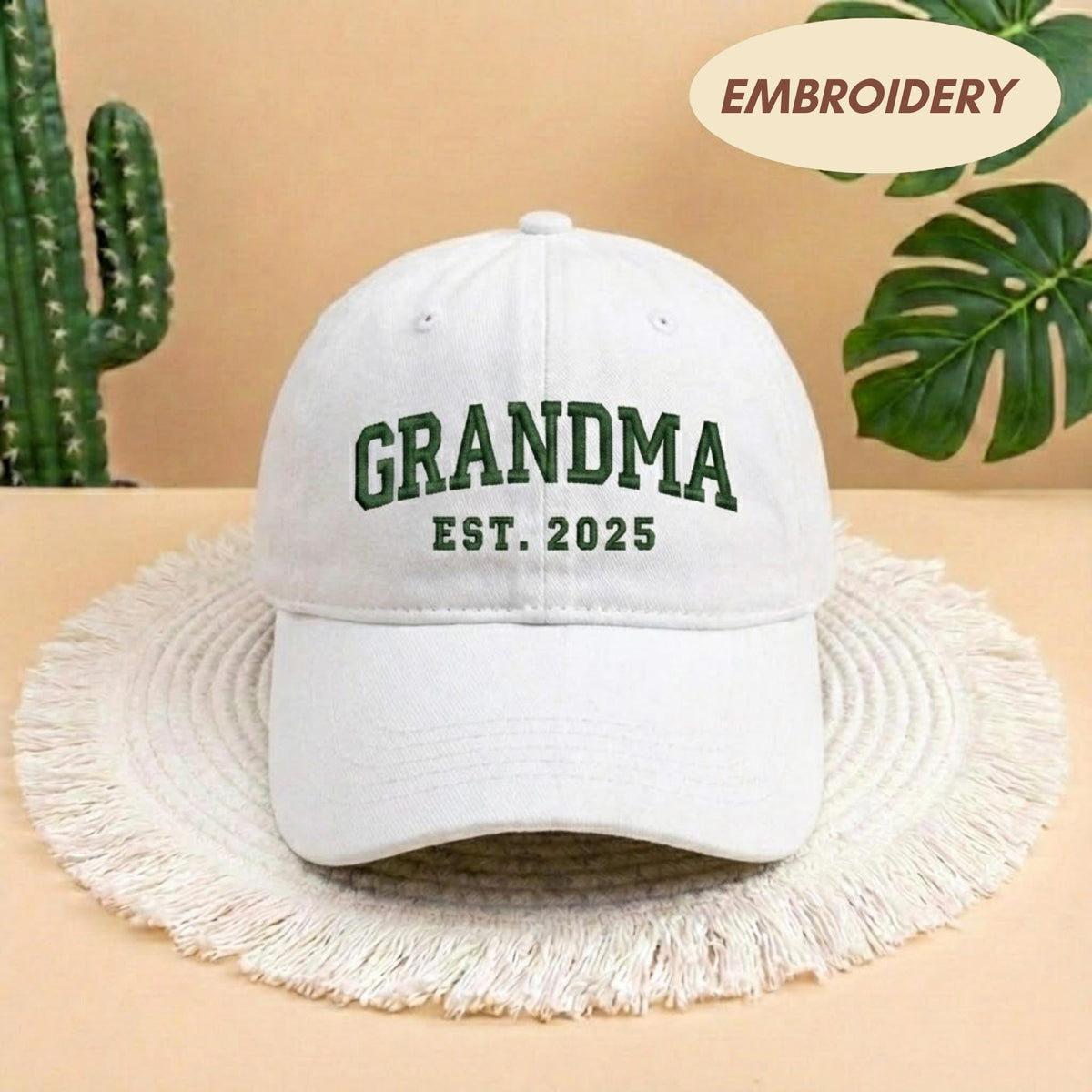 Custom Embroidered Grandparents Hat, New Grandmother Apparel, Grandma and Grandpa Established, New Grandparents Gift